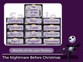 Months of the year posters - Nightmare Before Christmas