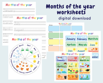 months of the year printables for kids