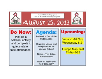 Preview of Monthly Themed Daily Agenda Templates for Smartboard - EDITABLE