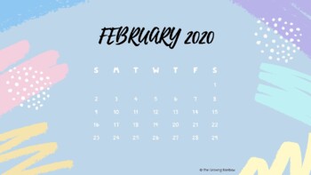 Montly Calender 2020 by Little Learners Grow | TPT