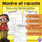 Montre et raconte: French Show and Tell templates and cale