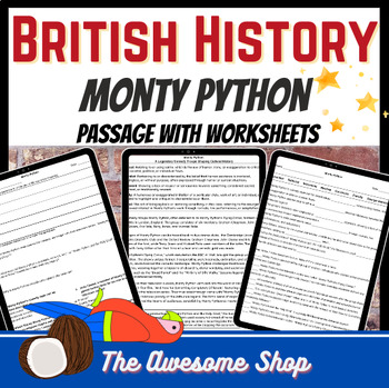 Preview of Monty Python Brief History W/ Worksheets Satire and Absurdist Theater