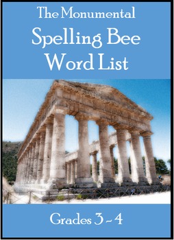 Preview of Monumental Spelling Bee Word List for Grades 3-4