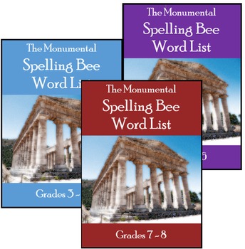 Preview of Monumental Spelling Bee Word Lists Bundle
