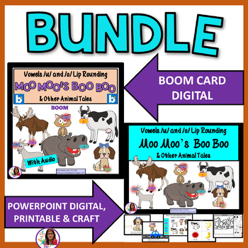 Preview of Moo Moo's Boo Boo PowerPoint, Craft & BOOM Cards BUNDLE