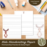 Moose Writing Paper - Handwriting Practice Penmanship - St
