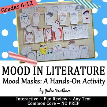Preview of Mood Masks, Hands-on Project for Mood in Literature, Interactive Notebook Insert