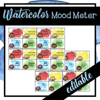 Preview of RULER Mood Meter- Watercolor