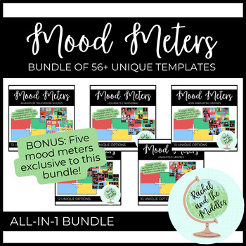 Preview of Mood Meters for SEL Check Ins for Elementary or Secondary Students - BUNDLE