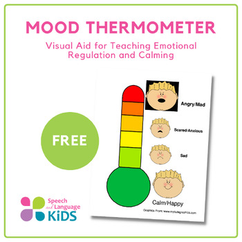 Preview of Mood Thermometer | Free Visual Aid for Teaching Emotional Regulation and Calming