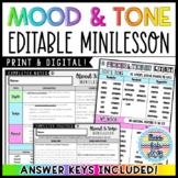 Mood & Tone in Literature Minilesson | Mood and Tone Guided Notes