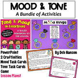 Mood and Tone Bundle of Activities: Worksheets, Task Cards