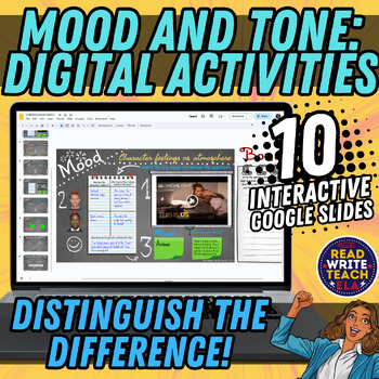 Preview of Mood and Tone: DIGITAL Interactive Activities with Google Slides