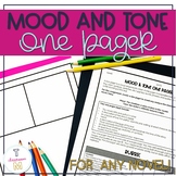 Mood and Tone One Pager for ANY Novel!