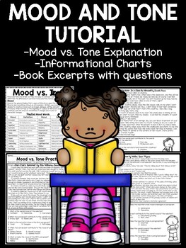 Preview of Mood and Tone Practice Worksheet Set 2 Middle School