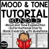 Mood and Tone Practice Worksheet Bundle for Middle School 