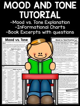 Preview of Mood and Tone Practice, Set 1, Middle School ELA Test Prep