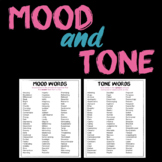Mood and Tone Reference Sheets — List of Words for Analyzi