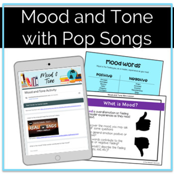 Preview of Mood and Tone Resource and Activity Using Pop Songs