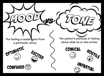 Tone vs. Mood Examples and Definitions: a Fun Lesson - Drawings Of