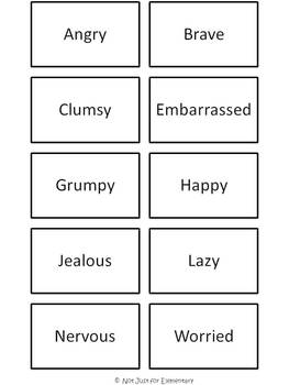 charades cards pictionary emotion different mood