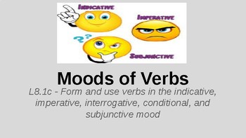 Preview of Moods of Verbs - Interactive Digital Notes