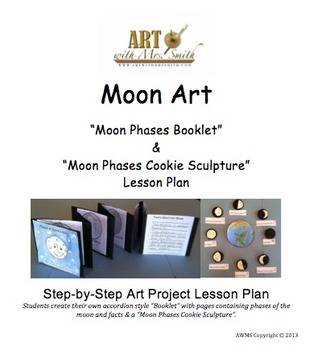 Preview of Moon Art: "Moon Phases Booklet & Moon Cookie Sculpture"