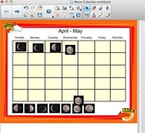 Moon Calendar - SmartBoard - FOSS 3rd Grade - Sun, Moon, a