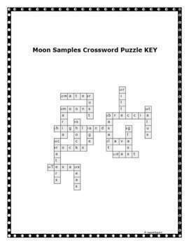 Moon Crossword Puzzle by HappyEdugator Teachers Pay Teachers