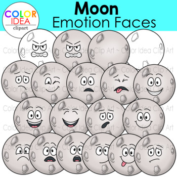 Preview of Moon Emotion Faces