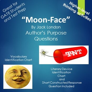 Preview of Moon-Face by Jack London Author's Purpose Questions and Activities