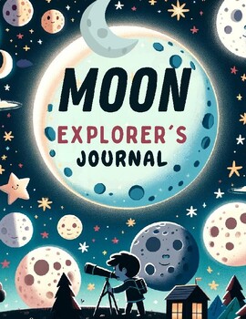 Preview of Moon Journal, Kids moon calendar tracker sheets