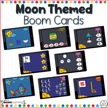 Preview of Moon Outer Space Solar System Themed Boom Digital Activities Distance Learning T