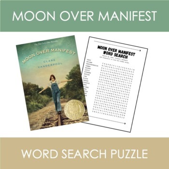 Moon Over Manifest Word Search Puzzle And Answer Key By Starting In The Middle