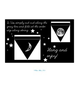 Preview of Moon Phase Flag Activity