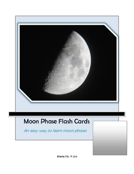 Preview of Moon Phase Flash Cards