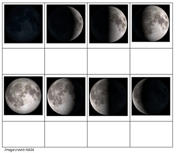 Moon Phase Match Up Worksheet by Concept Mastery | TPT