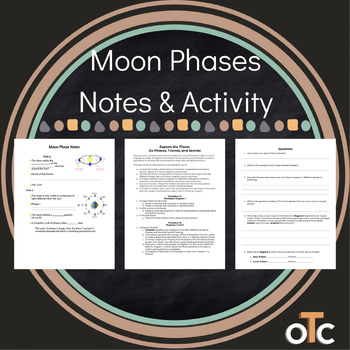 Preview of Moon Phase Notes & Activity