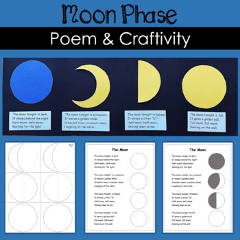 Preview of Moon Phase Poem and Art Craft