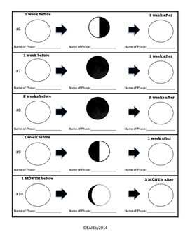 Moon Phase Prediction Worksheet and Formative Assessment | TPT