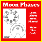 Moon Phases | Activity Worksheet Craft 1st 2nd 3rd 4th 5th