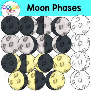 Moon Phases by Color Idea | TPT