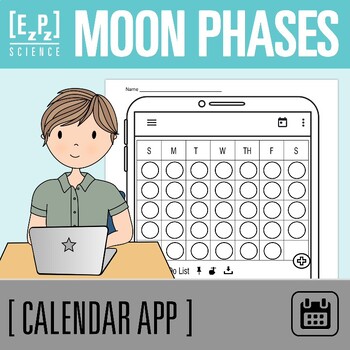 Preview of Moon Phases Activity | Science Calendar and To-Do List App Template