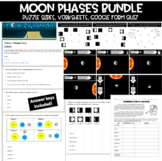 Moon Phases Puzzle Slides, Worksheets, & Google Form Bundle
