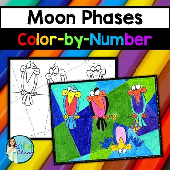 Preview of Moon Phases Color-by-Number