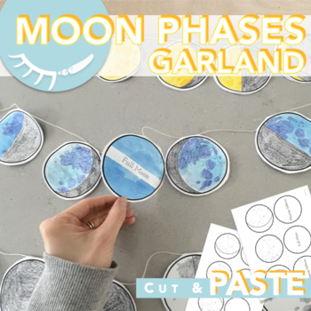 Preview of Moon Phases Craft ┃Lesson on Moon Phases