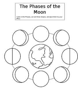 Moon Phases Cut Out by Full of Joy | Teachers Pay Teachers