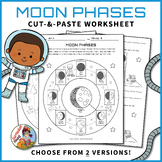 Moon Phases Cut-and-Paste Worksheet | Phases of the Moon S