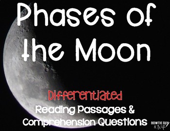Preview of Moon Phases and Lunar Phases Differentiated Close Reading Passages