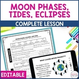 Moon Phases Eclipses and Tides Complete Lesson